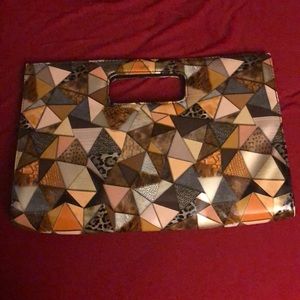 Multi colored clutch